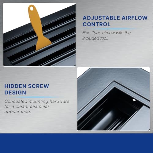 Fits 14x6 Duct Opening, Modern AC Vent Cover, Linear Slot Diffuser - Image 4