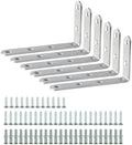 Alise 6Pcs Floating Shelf Brackets, 5x3in Heavy Duty L Bracket by Alise