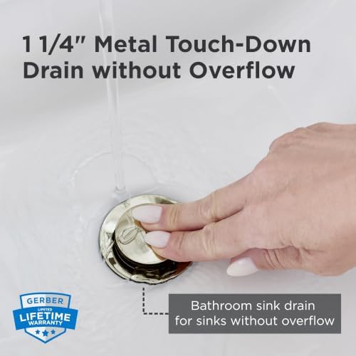 Gerber 1-1/4 in. Touch-Down Bathroom Sink Drain Without Overflow - Image 2