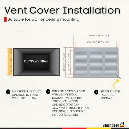 Steinberg14 Gray Vent Cover 10x6 - Image 5