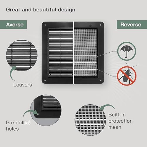 Vent Systems 10" x 10" Inch Black - Image 3