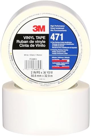 3M Vinyl Tape 471, 2 in x 36 yd, 1 Roll - Image 2