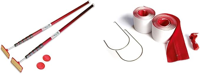 ZIPWALL KT20 Foot Spring Loaded Dust Barrier Poles, 2 Pack, 20 ft & ZipWall by Unknown