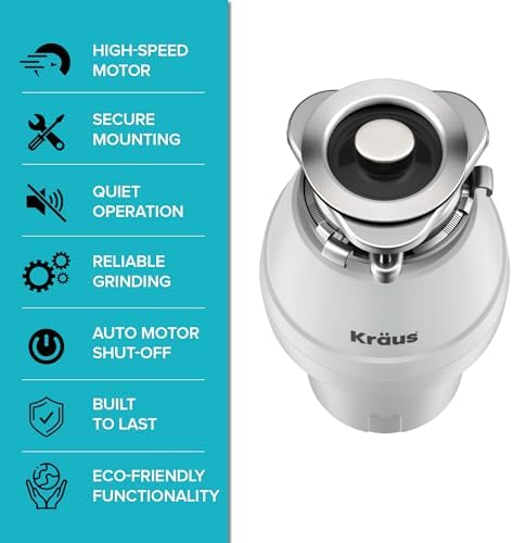 KRAUS WasteGuard 1/2 HP Continuous Feed Garbage Disposal - Image 2