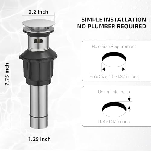 Pop Up Sink Drain Assembly - Image 5