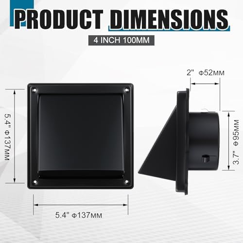 Gisafai 4 Inch Dryer Vent Cover Outdoor - Image 2