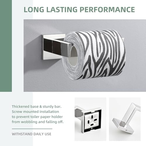 Angle Simple Toilet Paper Holder, Bathroom Tissue Holder, Polished Chrome - Image 7
