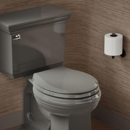 KOHLER 4639-RL-NY Cachet ReadyLatch Round Toilet Seat Soft Close, Thunder Grey - Image 2
