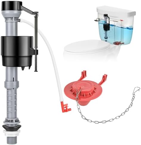 Universal Toilet Repair Kit for Inside Tank – Includes Adjustable Fill Valve & by Unknown