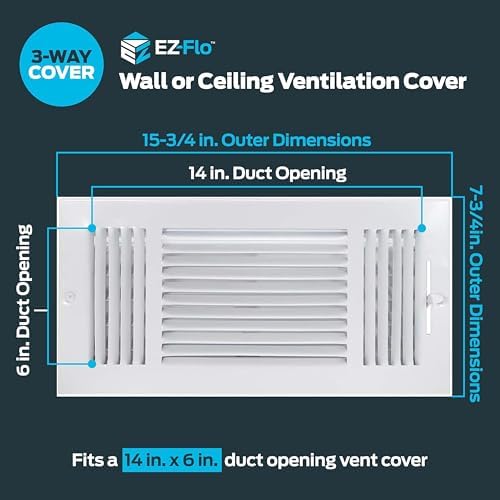 EZ-FLO 14 x 6 Inch Air Vent Cover - Image 2