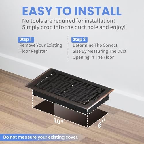Howeall 6x10 Inches Heavy Duty Walkable Floor Register - Image 6