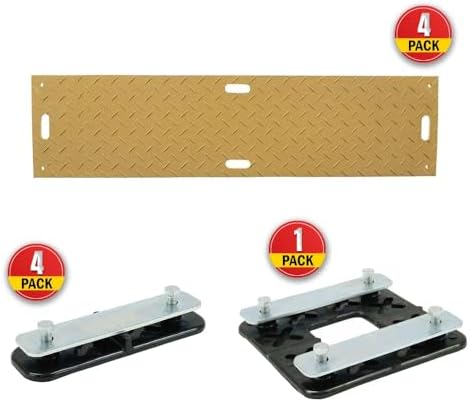 4 Pack 2' x 4' - 1/2" Heavy Duty Ground Protection Mats - Image 2