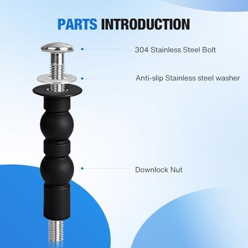 Jamini Top Mount Toilet Seat Screws Replacement Kit, Compatible - Image 3