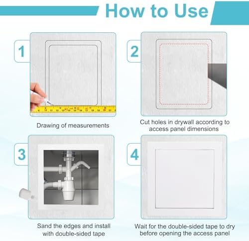 PATIKIL Drywall Access Panel 9x9 Inch, Aluminum Frame Wall Hole Cover Plumbing - Image 4