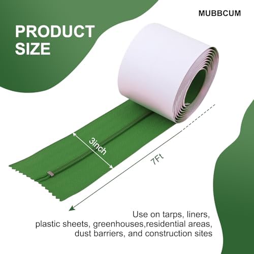 Heavy-Duty Construction Zipper - 7ft Self-Adhesive Dust Barrier System - - Image 4