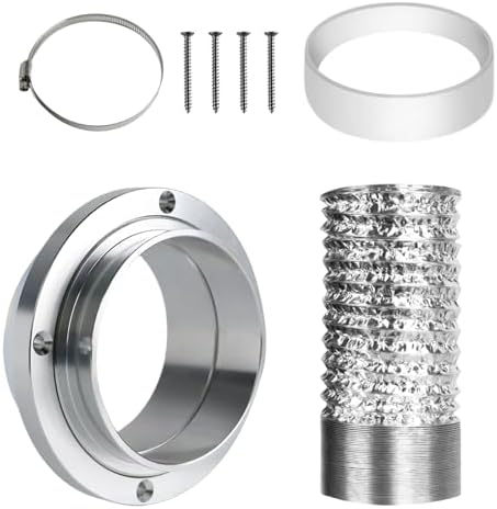 4 Inch Dryer Vent Hose Kit, 5FT Aluminum Foil Duct by LUMLAZNI