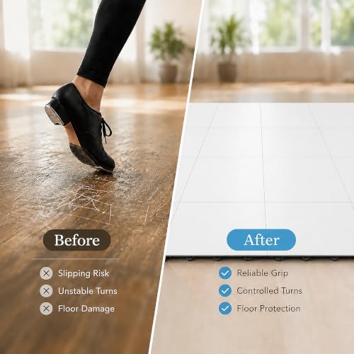 Flooring Inc's 3/8" Thick Interlocking Lightweight Plastic Practice Dance Floor - Image 5