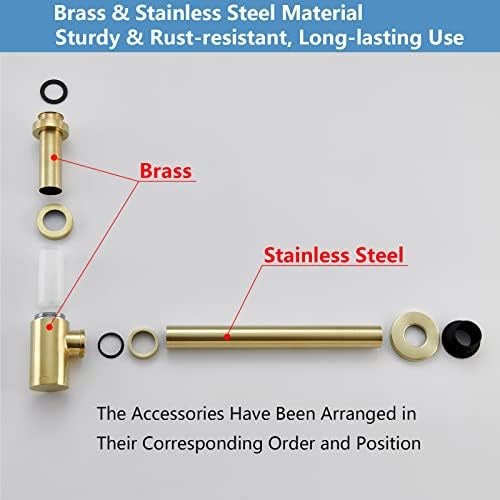 Brass P Trap Bathroom Sink: 1-1/4 Sink Trap - Image 3