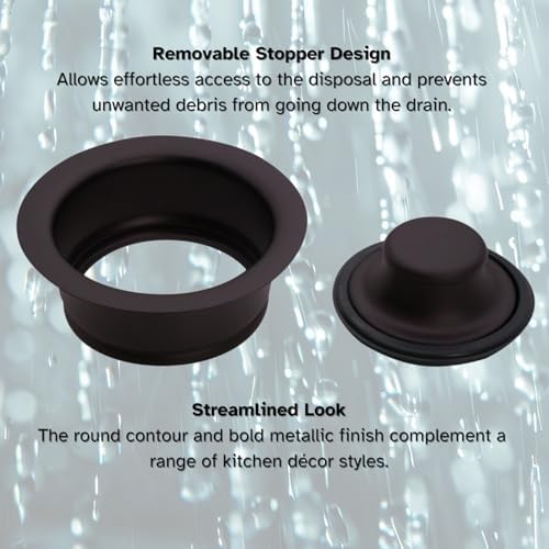 Westbrass D2089-12 4-1/4" Kitchen Sink Waste Disposal Drain Flange and Stopper - Image 7