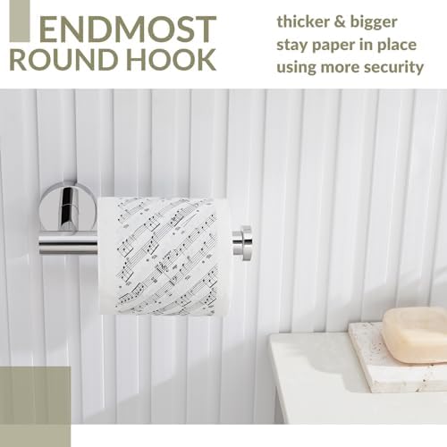 APLusee Toilet Paper Holder for Bathroom Paper Storage, Polished Chrome - Image 6