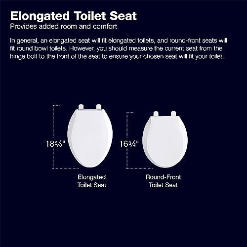 KOHLER K-4636-96 Cachet Quiet Close Elongated Toilet Seat, Slow Close Lid and - Image 2