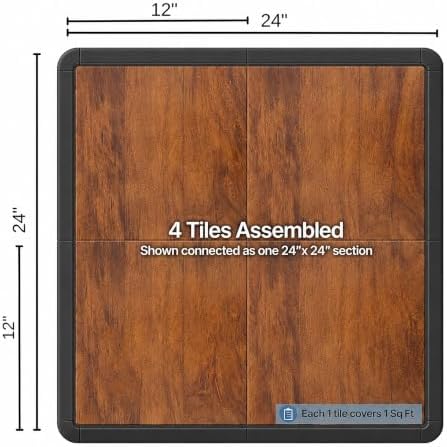 Flooring Inc's 3/8" Thick Interlocking Lightweight Plastic Practice Dance Floor - Image 5