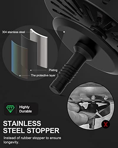 BOTEMY B9171 Bronze Kitchen Sink Drain Kit 3 1/2 Sink Strainer - Image 3