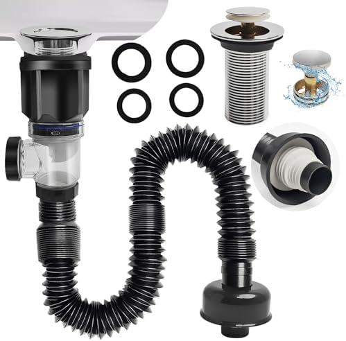 Bathroom Sink Drain kit Black, That can be Used by RuQiankun