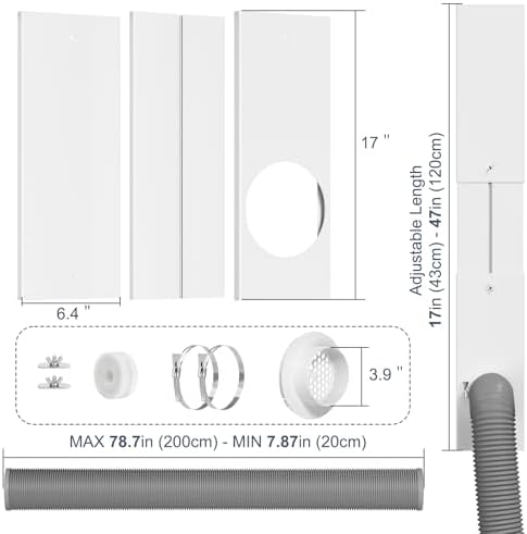 Dryer Vent Window Kit, 4” Vent Seal Panels - Image 2