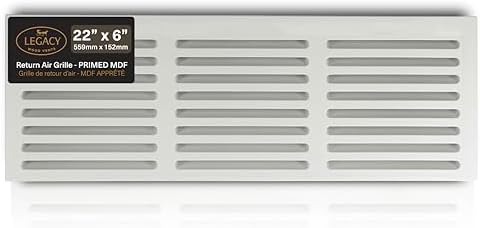 Return Air Grill 22x6 Duct Opening, Noise Free-high Airflow Vent Cover by LegacyWoodVents