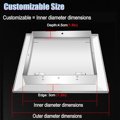 Stainless Steel Locking Access Panel 12x16 16x16 18x18, Heavy Duty Wall Hole - Image 4