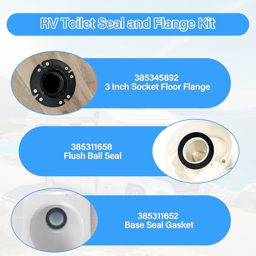 RV Toilet Seal and 3" Socket Floor Flange Kit - Image 5