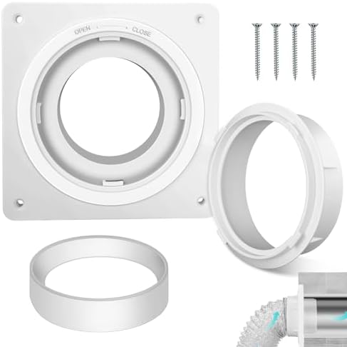Dryer Vent Wall Plate, Dryer Vent Connector Kit Fits 4 Inch Tubes Hose by YZMLOL