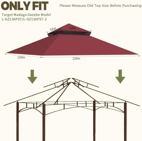 Gazebo Cover Replacement for Target Madaga L-GZ136PST - Image 2