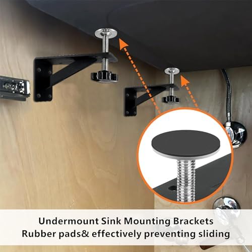 2PCS Undermount Sink Brackets Sink Legs Adjustable Sink Support Brackets Sink - Image 5