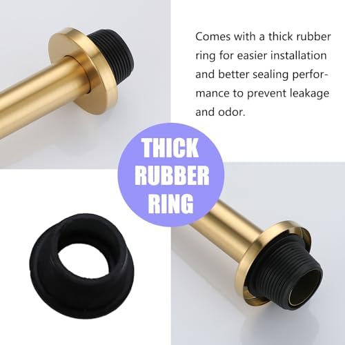 Bottle Trap, Brass Decorative 1 1/4 Bathroom Sink P Trap, Large Body Round - Image 4