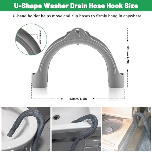 U Shape Washer Drain Hose Hook for Washing, Dishwashers, Sink Srain Hoses - Image 7