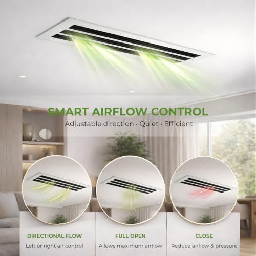 Modern Air Vent Cover 8x4 – Slim Design Aluminum Linear Slot Diffuser, - Image 7
