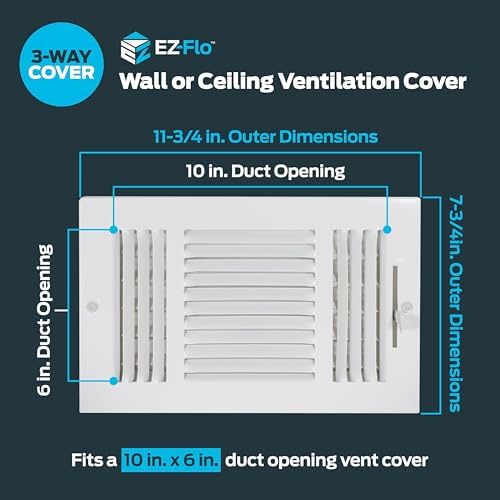 EZ-FLO 10 x 6 Inch Air Vent Cover - Image 2