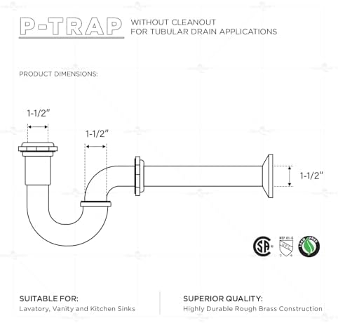 Highcraft 34I34-42 Trap with Box Escutcheon, - Image 3