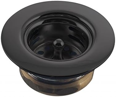 Westbrass Midget Duo Post Style Bar Sink Strainer, Matte Black by Westbrass