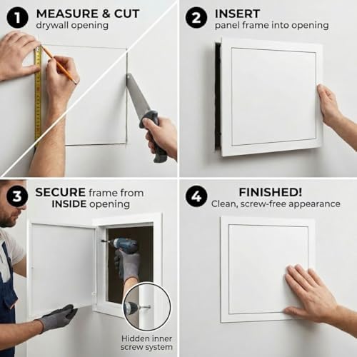 Access Panel with Door for Drywall, Flush Mount Drywall Access Panel, 8x8 and - Image 4