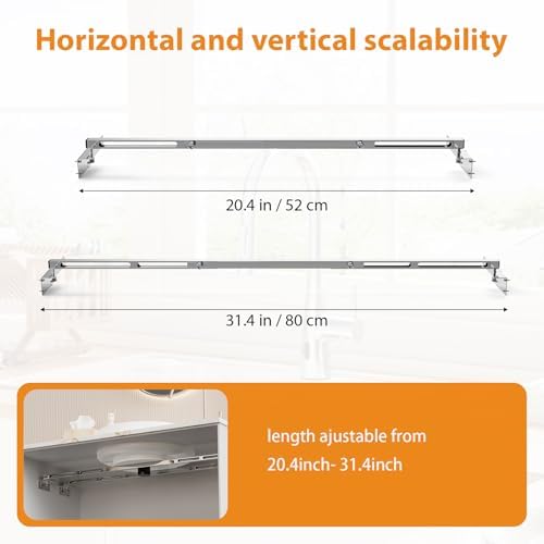 2-Pack Undermount Sink Bracket, Adjustable Undermount Sink Support Kit - Image 2