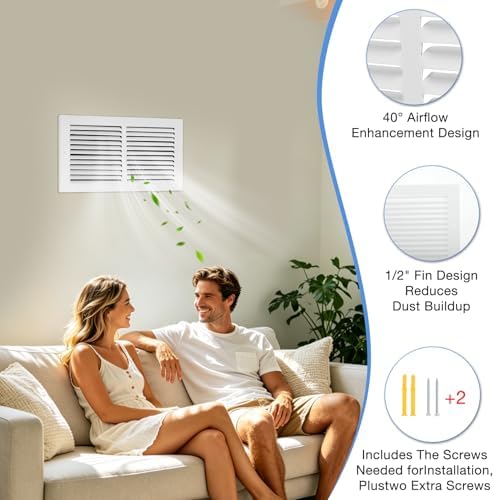12" x 6" Return Air Grille Steel HVAC Vent Cover - Image 5