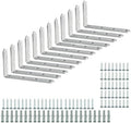 Alise 12Pcs Floating Shelf Brackets, 5x3in Heavy Duty L Bracket by Alise