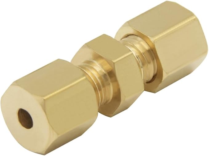 Hooshing 10PCS Brass Compression Tube Fitting 1/8" OD x 1/8" OD Connector - Image 5