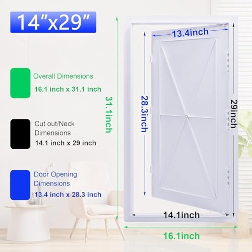 Suteck Access Panel for Drywall 14 x 29 Inch, Ceiling&Plumbing Access Door - Image 3