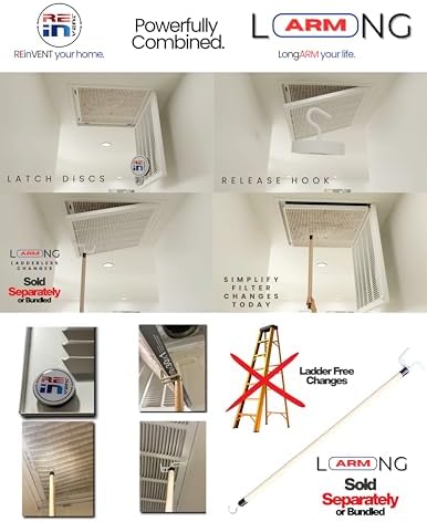 Reinvent Latch System HVAC Air Return Grille Latch Replacement Kit - Image 2