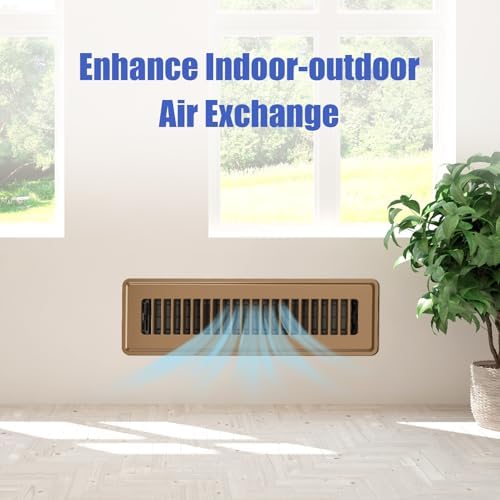 2x12 Floor Register, 2 Pack Brown Floor Vent Covers - Image 5