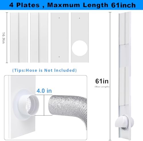Dryer Window Vent Kit for 4 Inch Ducting, Window Dryer Vent Kit 17-61" - Image 2